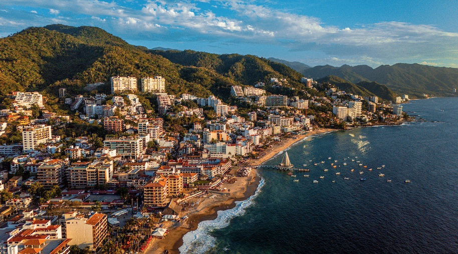 Puerto Vallarta Romantic Zone, Aerial Shot